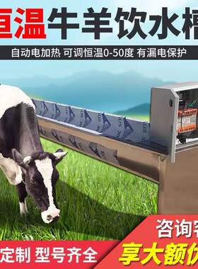 牛羊恒温饮水槽自动加热加厚双层不锈钢电加热自动上恒温水槽养殖