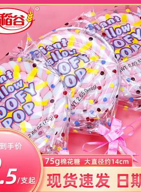 网红大号卷花棉花糖大棒棒糖花束软糖儿童糖果幼儿园生日礼物批发