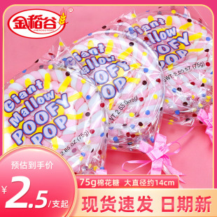 网红大号卷花棉花糖大棒棒糖花束软糖儿童糖果幼儿园生日礼物批发