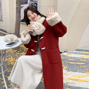 呢子外套送围巾2B148-9975P255K345图片