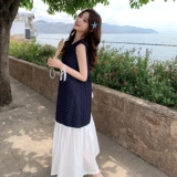 新款波点拼接连衣裙221-976P135K188，女装连衣裙，2B148