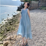 新款天蓝色连衣裙221-973P135K188，女装连衣裙，2B148