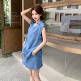 新款无袖短款套装221-9911P155K228，女装套装/套裙，2B148