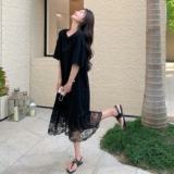 新款蕾丝拼接连衣裙221-988P135k188，女装连衣裙，2B148