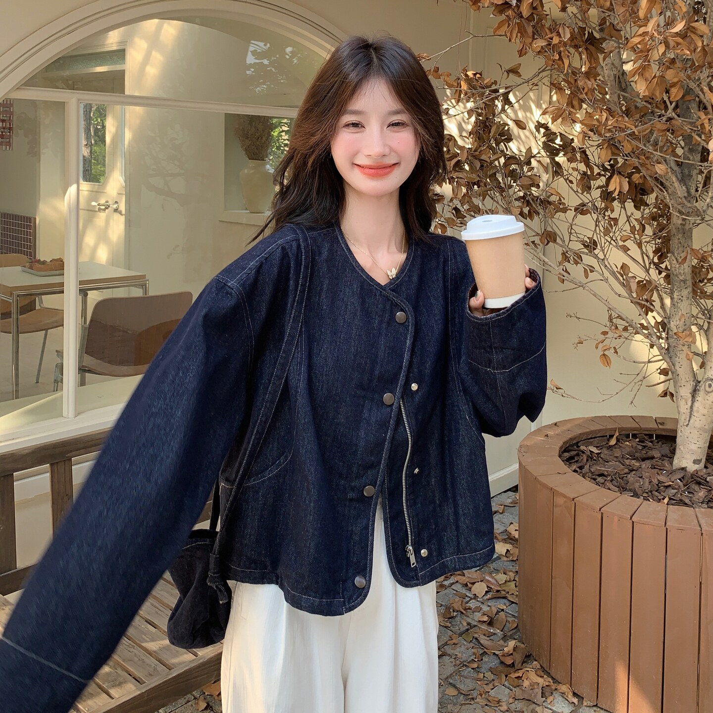新款牛仔短外套，送同款小包2B148-9926P175k268,女装短外套,2B148