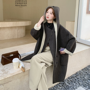 有货的 2B148-9930P285K428 双面呢外套 帽子挎包两穿图片