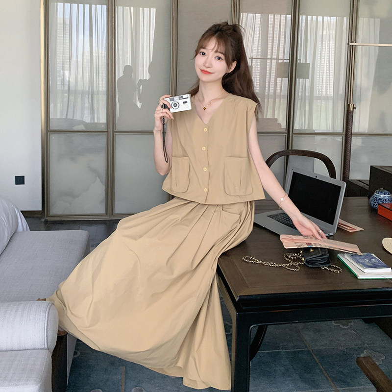 无袖连衣裙套装221-2395-P125K178,女装连衣裙,2B148