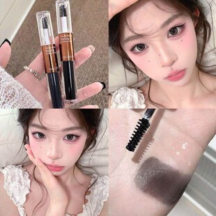 莎琪诺染眉膏持久防水不脱色自然定型野生眉绒雾浅棕色眉笔染 正品
