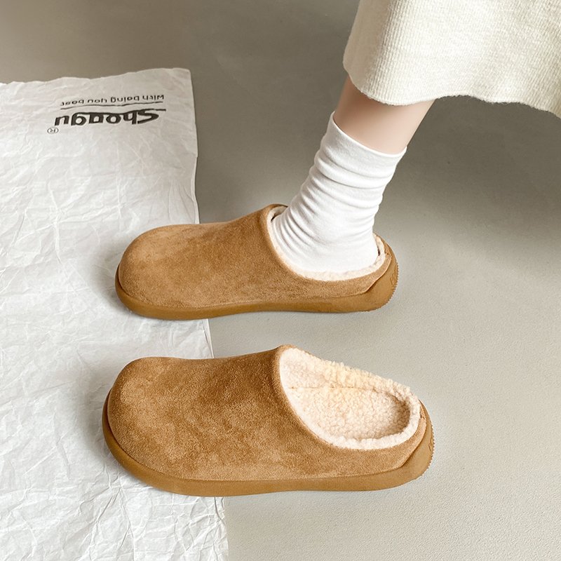 复古风大气简约勃肯拖鞋女冬