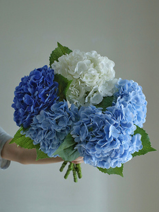 高档逼真手感保湿仿真绣球花客厅餐桌装饰无尽夏紫阳花假花八仙花