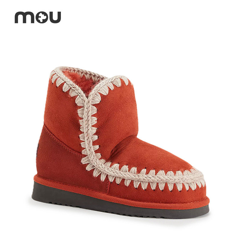 mou 冬季ESKIMO18羊皮毛一体雪地靴女靴短筒冬靴