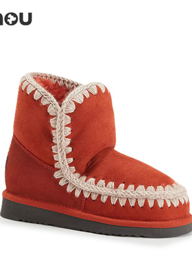 mou 冬季ESKIMO18羊皮毛一体雪地靴女靴短筒冬靴
