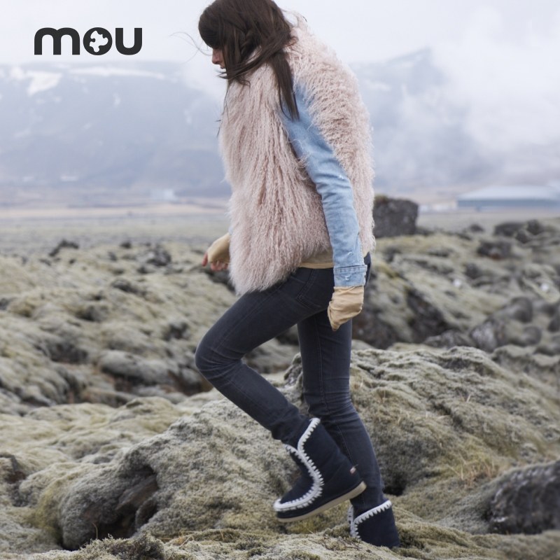 mou 冬 女士eskimo24 舒适百搭 羊皮毛一体 雪地靴中筒靴 女鞋