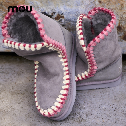 mou爱斯基摩ESKIMO24彩编雪地靴