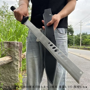 唐横刀高锰钢求生锻造战术野外车载训练工艺品钢刀镇宅户外未开刃