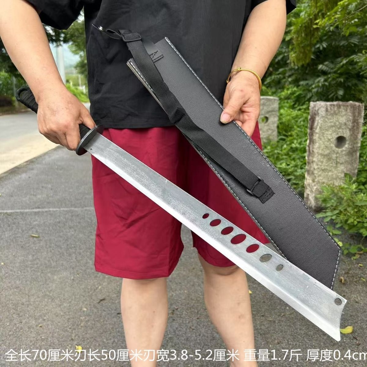 短款武侠求生龙泉中国唐刀剑高性能短刀野外手工开山刃健身未开刃