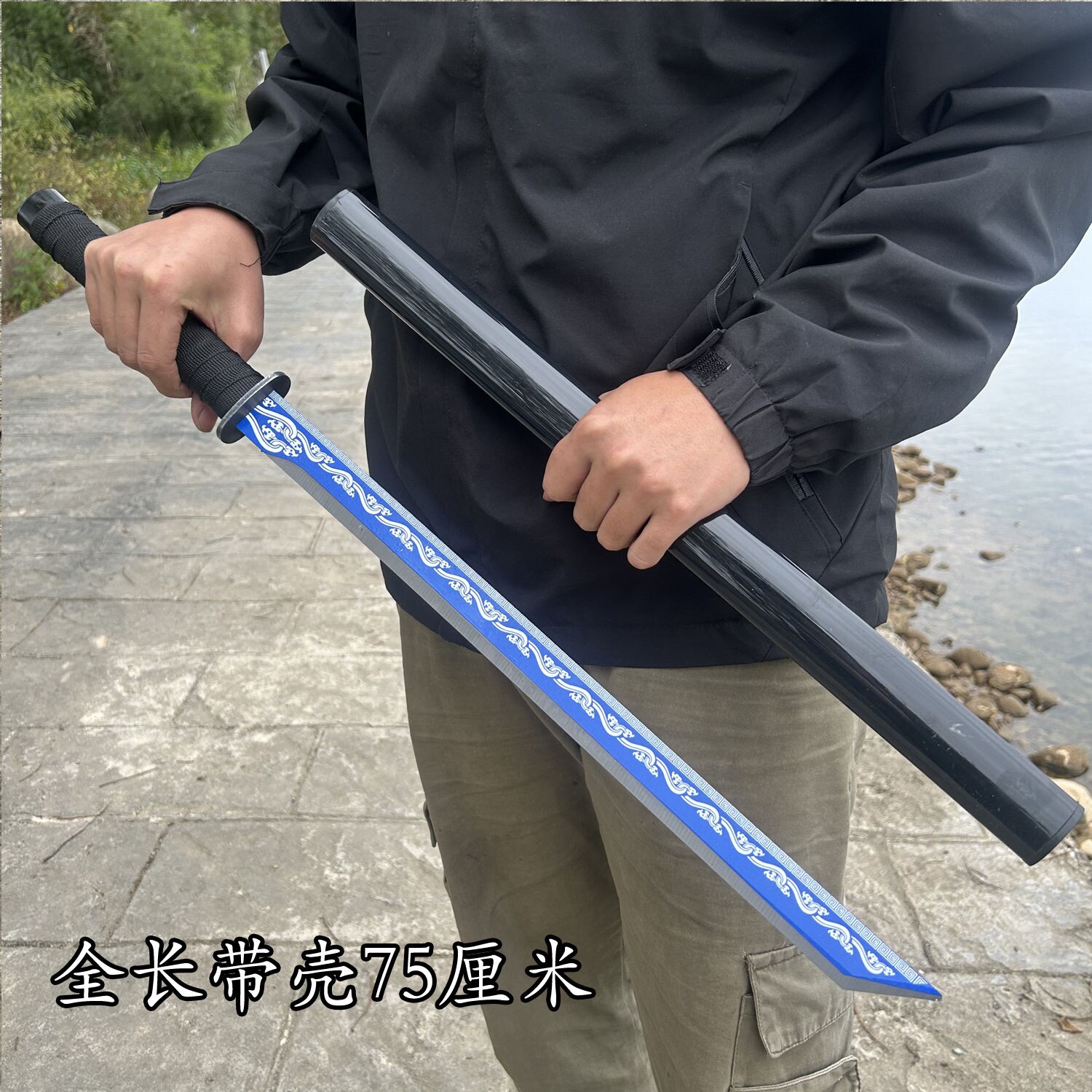 锻打锰钢野外唐横刀剑古风中国唐刀自驾斩马刃正品碳钢一体未开刃