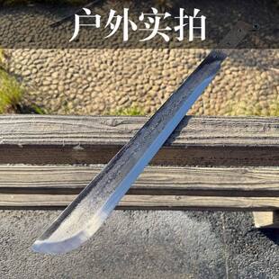 收藏户外军刀战术刀砍刃牛尾刀防身宝剑影视工艺品大刀钢刀未开刃