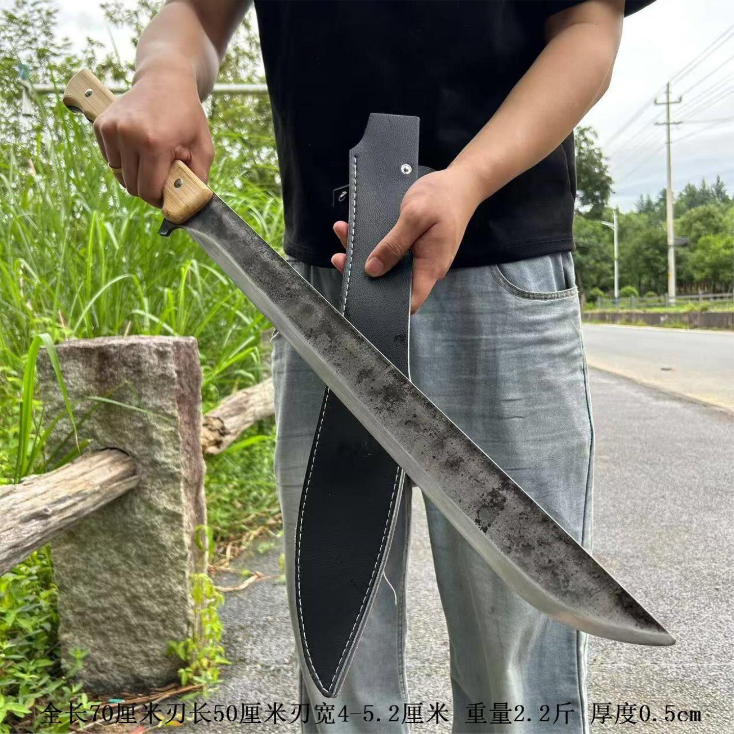 古风收藏战术军刃自驾野外直刀影视轨道钢开荒武术练习正品未开刃