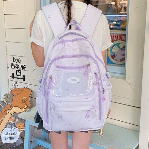 日系卡通学生痛包女大容量尼龙
