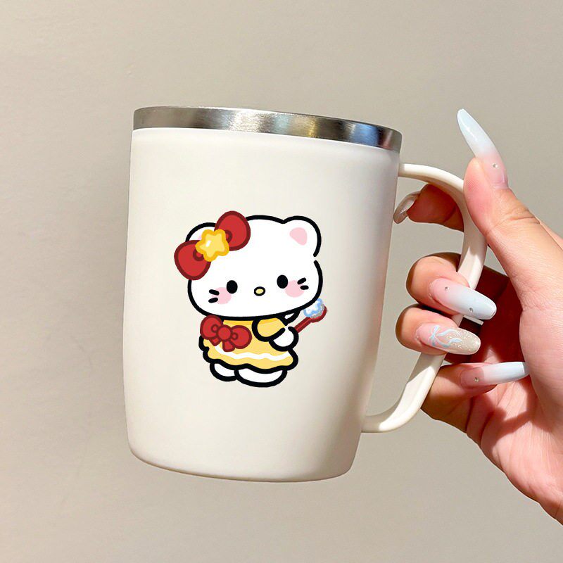 高颜值Kitty便携家用洗漱杯卫生间刷牙杯儿童牙刷卡通手柄漱口杯