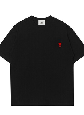 新款宽松纯棉刺绣t恤短袖男潮牌圆领休闲百搭夏季时尚情侣T恤