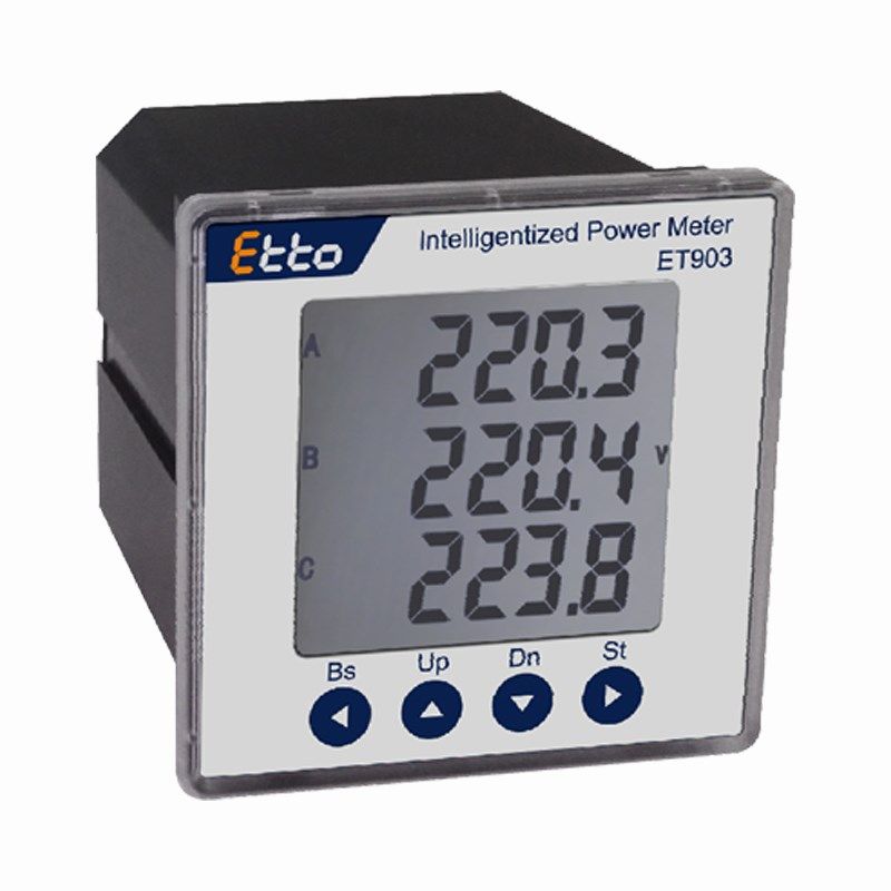雅达ET903-E3系列智能多功能电力仪表嵌入安装开孔配485谐波测量