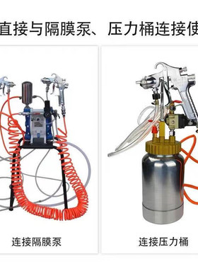 W-71W-101W-77上下壶喷枪家具汽车喷漆枪高雾化压送式喷枪隔膜泵