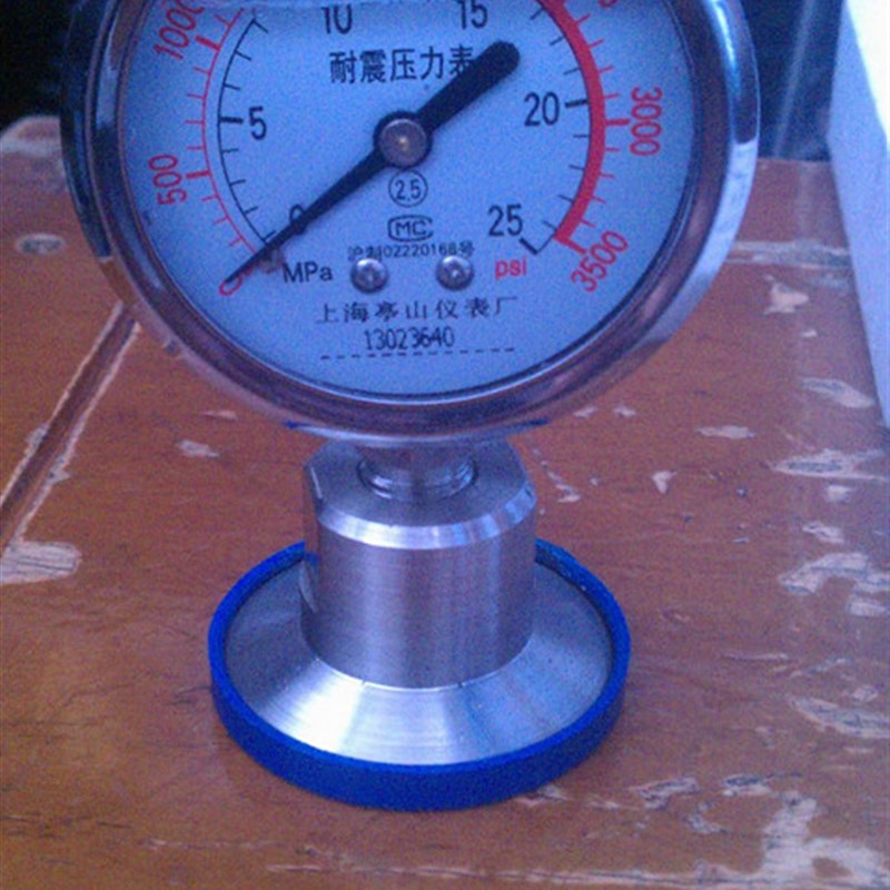 YTPMF-60BF(MC卡箍式)不锈钢卫生型隔膜压力表 上海亭山仪表厂