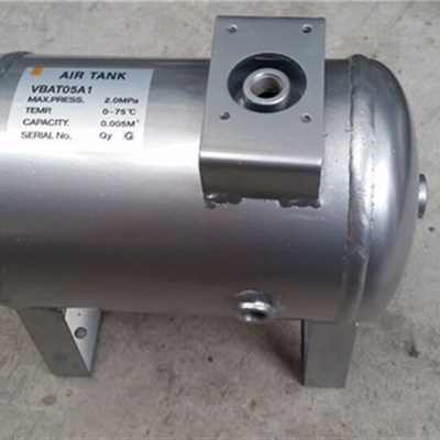 SMC型银色储气罐储气筒压力罐真空罐VBAT5/10/20/38A配增压阀现货