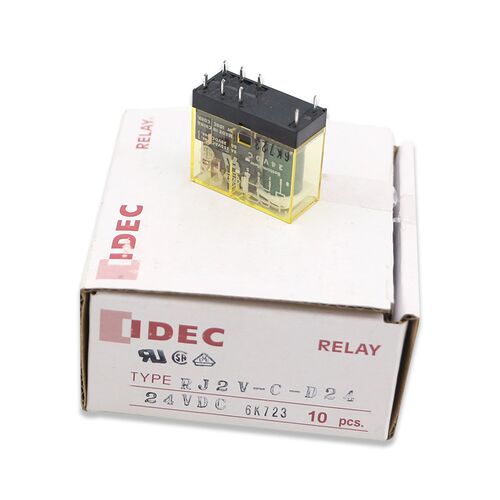 IDEC原装和泉继电器RJ2V-C-D24尖脚8A8脚焊接G2R-2 DC24V 针脚PCB