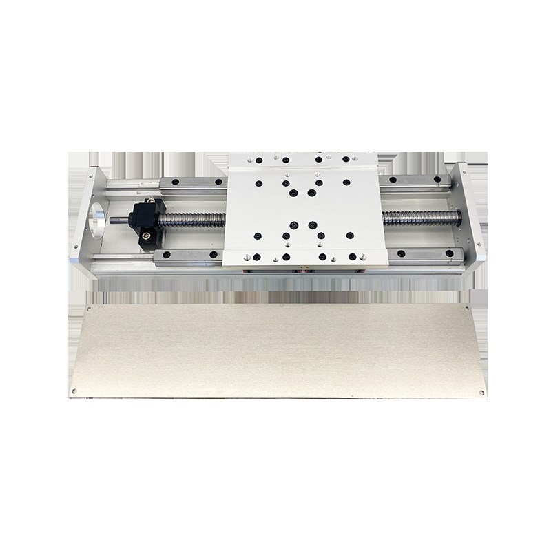 重载高精度高速滚珠丝杆滑台双导轨直线模组手摇封闭式工作台数控