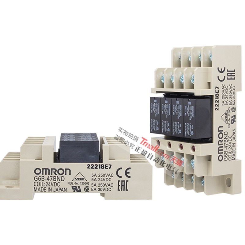 进口OMRON欧姆龙G6B-4BND继电器模组47BND 48 G6D-F4B DC24V 5V