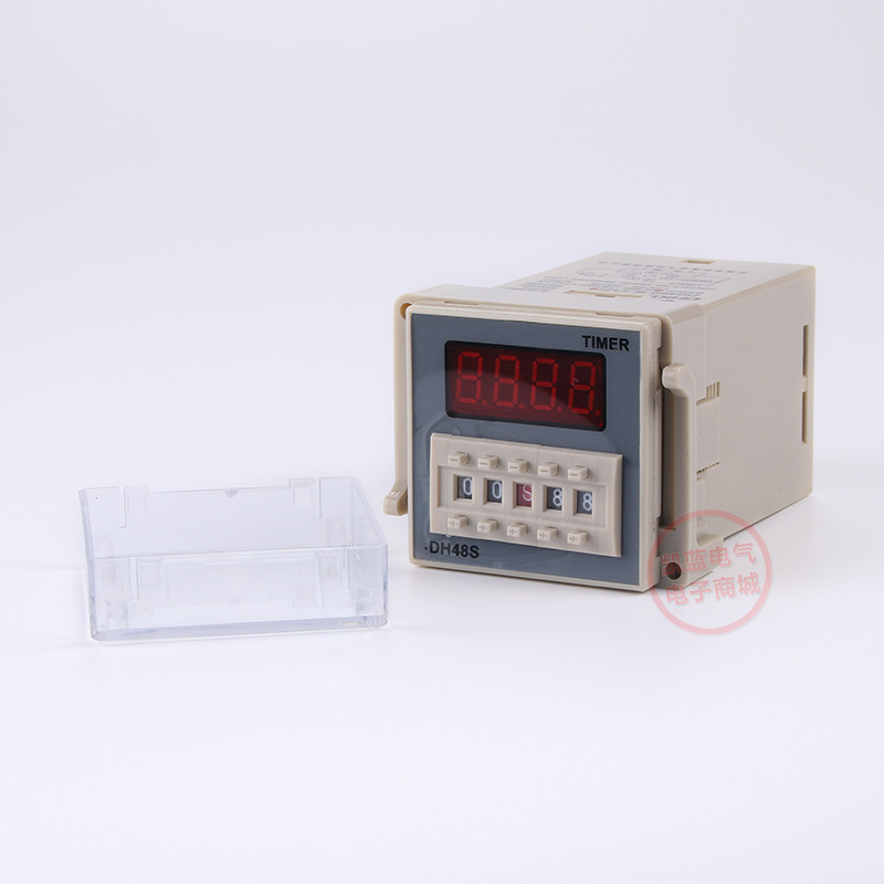 DH48S-1Z时间继电器220V数显 24V12V380V8脚1组延时 控制器送底座