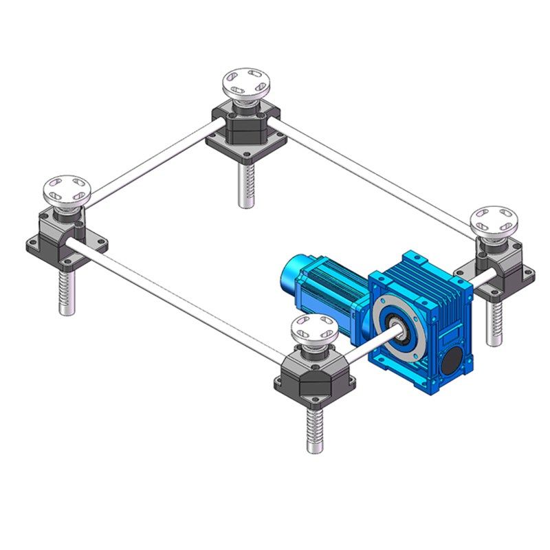 sp900F齿轮齿条同步升降器气缸电动手摇丝杆升降气缸同步提升平台