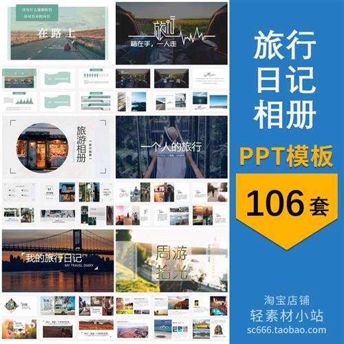 青春旅游旅行日记相册画册游记纪念介绍主题背景模版ppt模板怎么看?