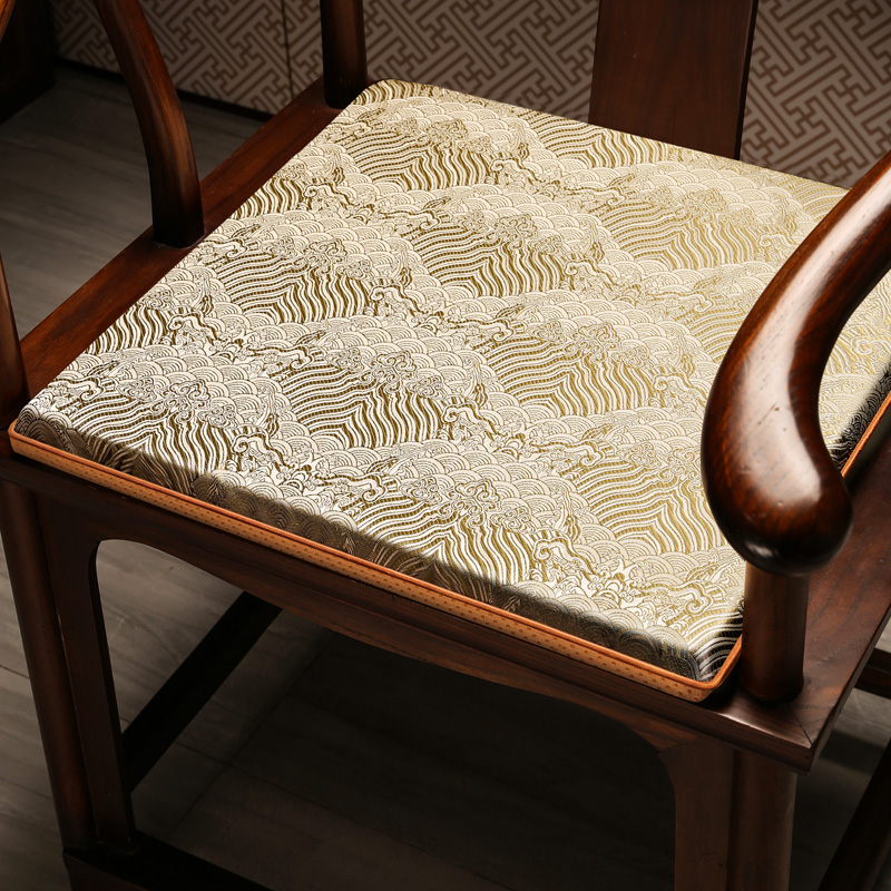 中式坐垫椅垫新中式实木餐椅凳子垫四季可用防滑可拆洗餐桌椅子垫