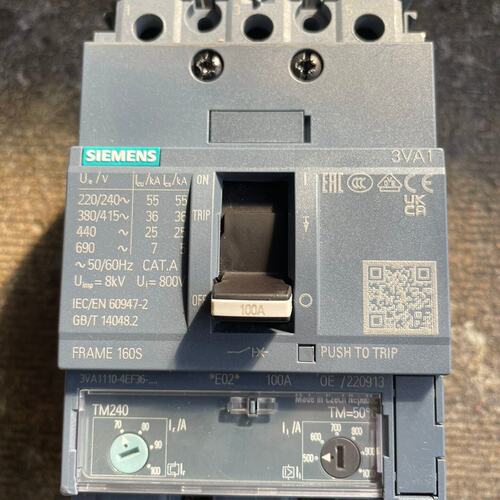 议价塑壳断路器3VA1110-4EF36-0AA0，FRA可维修