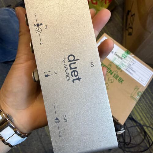 议价Apogee Duet音频接口，银色金属外壳，2路XLR/T可维修