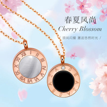 JOFFRE顺丰快递 天然钻石项链一款两戴钻石吊坠时光罗马项链