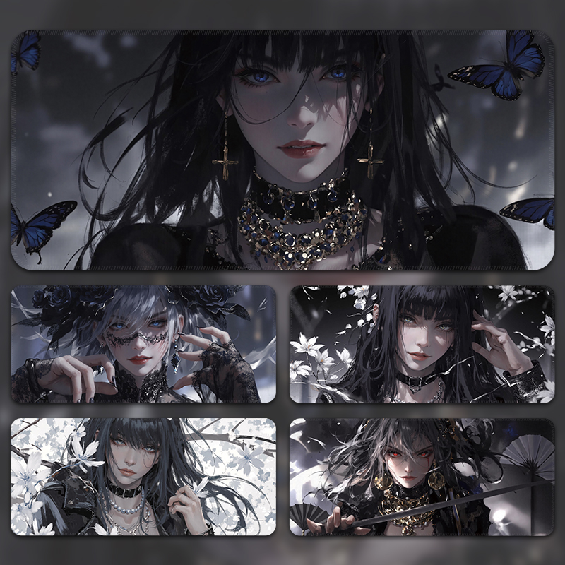 鼠标垫超大禁欲系电脑垫桌垫定制宿舍电竞游戏专用键盘垫子滑鼠垫