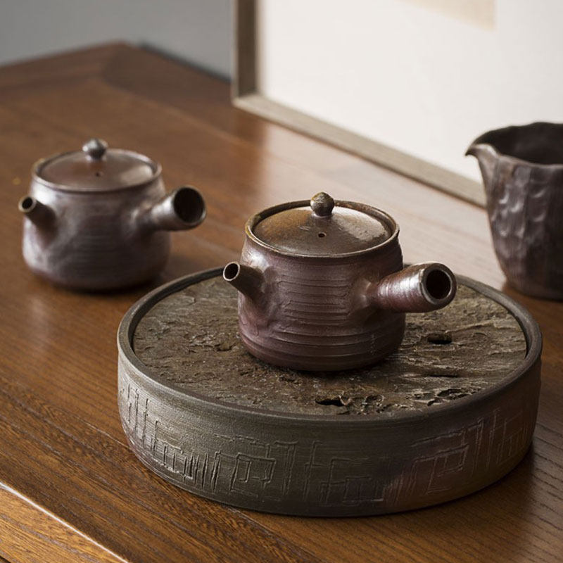 掌柜私藏手工柴烧粗陶茶壶复古泡茶壶日式功夫茶具手抓壶陶瓷过滤
