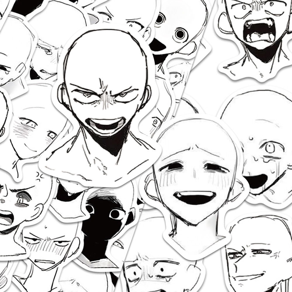 120张人物表情参考贴纸简约创意手账diy美术生学画画手机装饰贴画图片