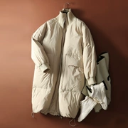 Fluffy mềm ấm dày lên ~ thiết kế phong cách thương hiệu thủy triều mùa đông mới nhẹ dài xuống áo khoác chống mùa nữ Y19107 - Xuống áo khoác