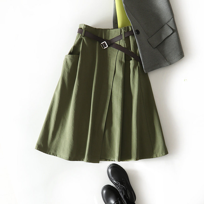 2019 Autumn new pattern Korean Edition leisure time fashion work clothes belt Show thin skirt Midi Skirt H06AQ6036in the Women's clothing/Boutique , Skirts  category - from Buy2taobao.com to provide professional Taobao agent buy service