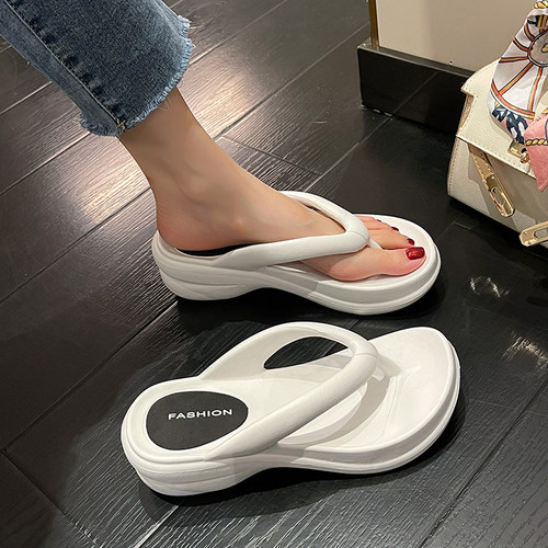 时尚厚底夹脚人字拖鞋女