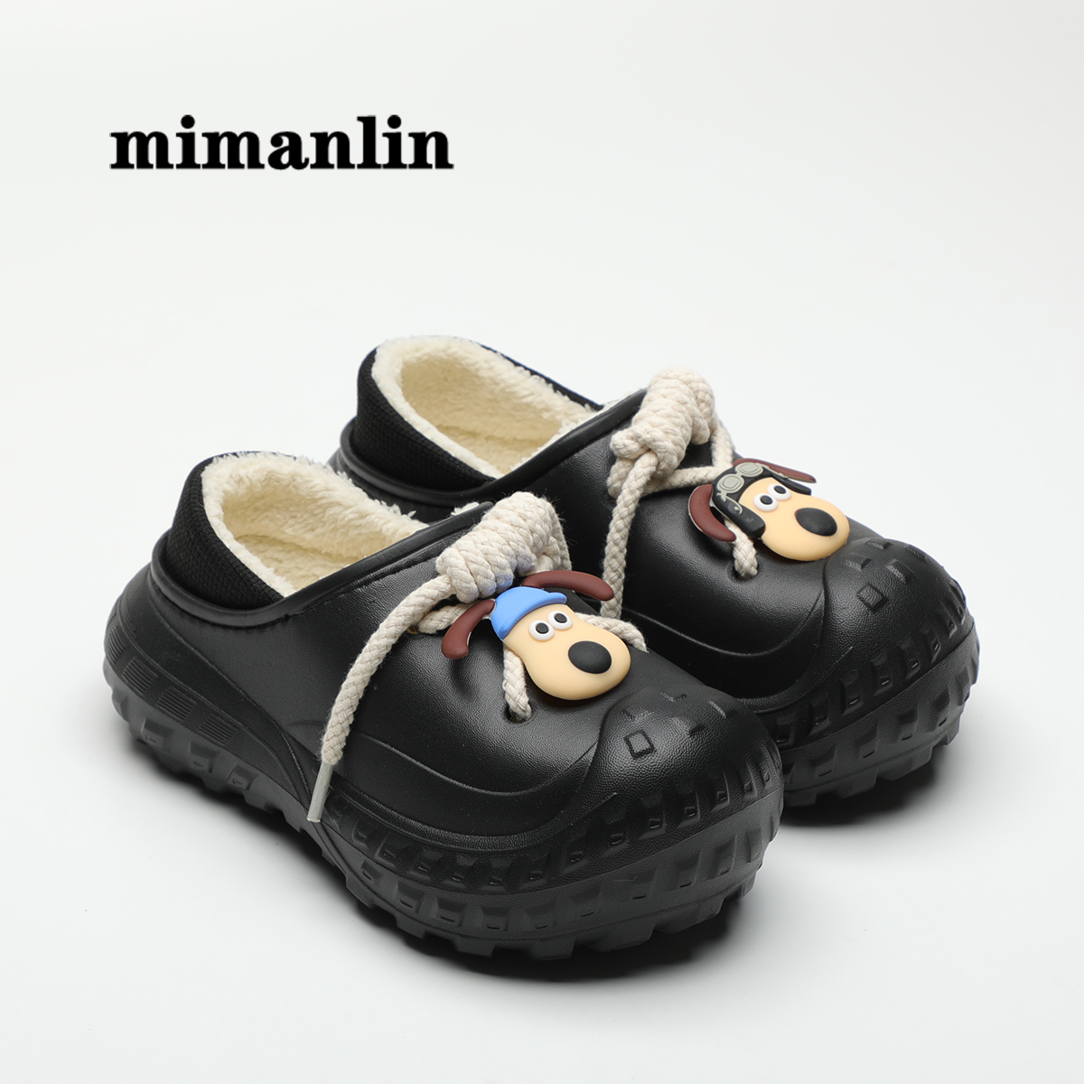 情侣厚底棉拖鞋女包跟冬季防滑防水可爱时尚网红2023新款加绒棉鞋
