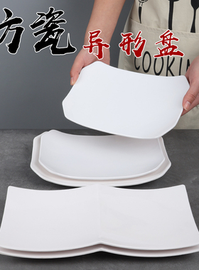 A5白色密胺盘子商用酒店餐馆KTV专用凉菜拼盘仿瓷塑料寿司小吃盘