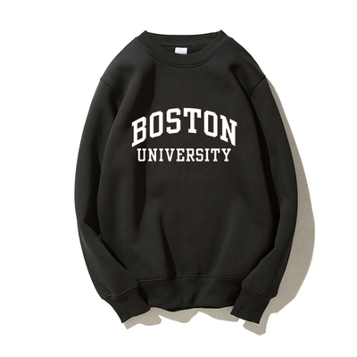 校服圆领套头冬季加绒卫衣