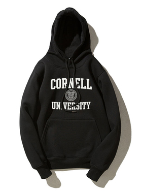 康奈尔大学CORNELL UNIVERSITY校服套头连帽口袋卫衣秋冬男女同款